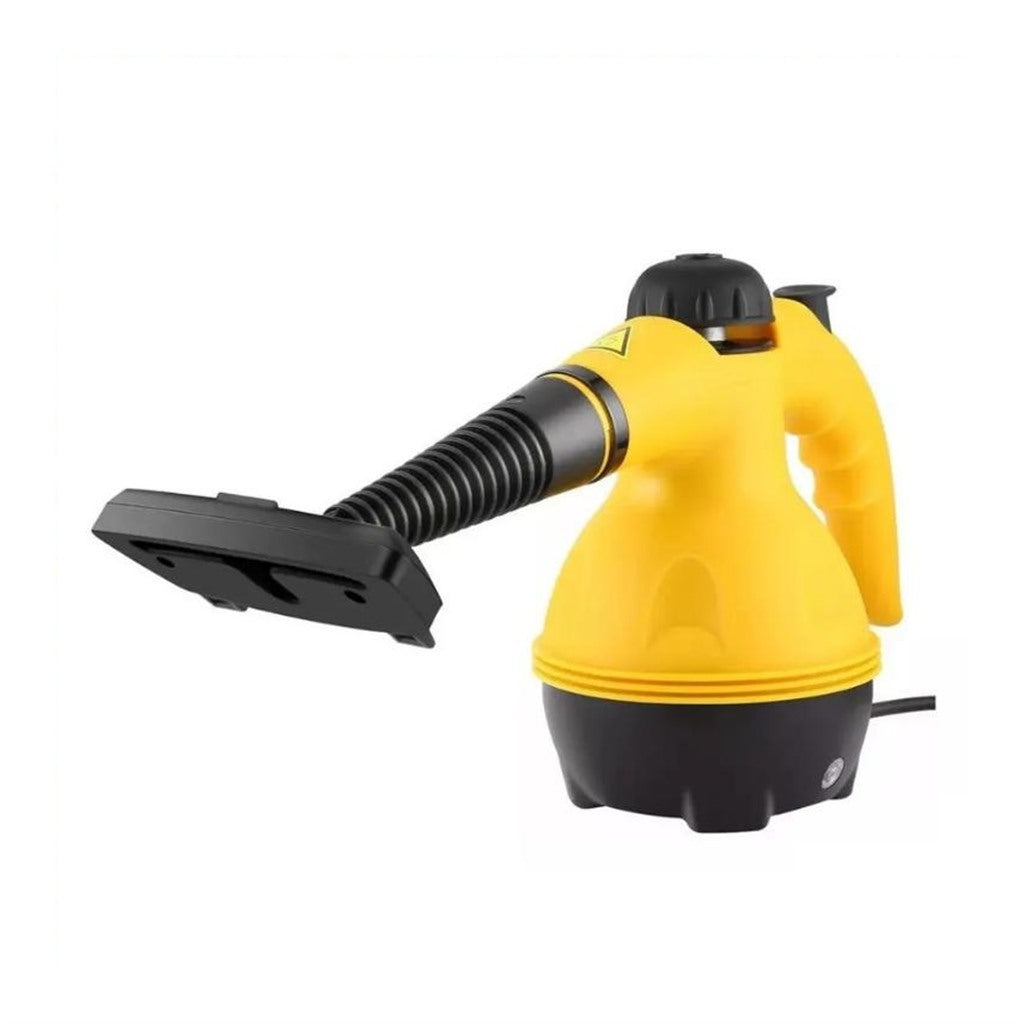 Limpiador a vapor de mano amarillo con boquilla