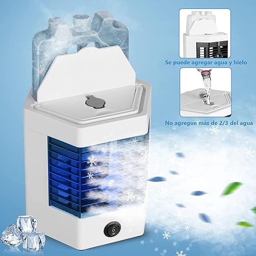 Mini Enfriador de Aire Portátil con Humidificador