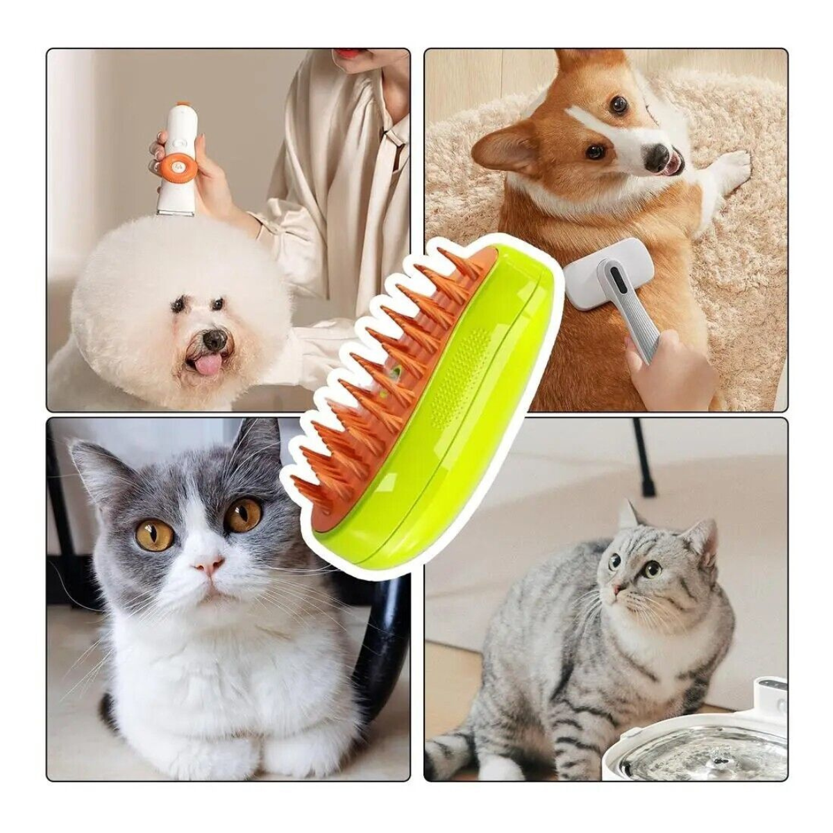 Cepillo a Vapor para Perros y Gatos