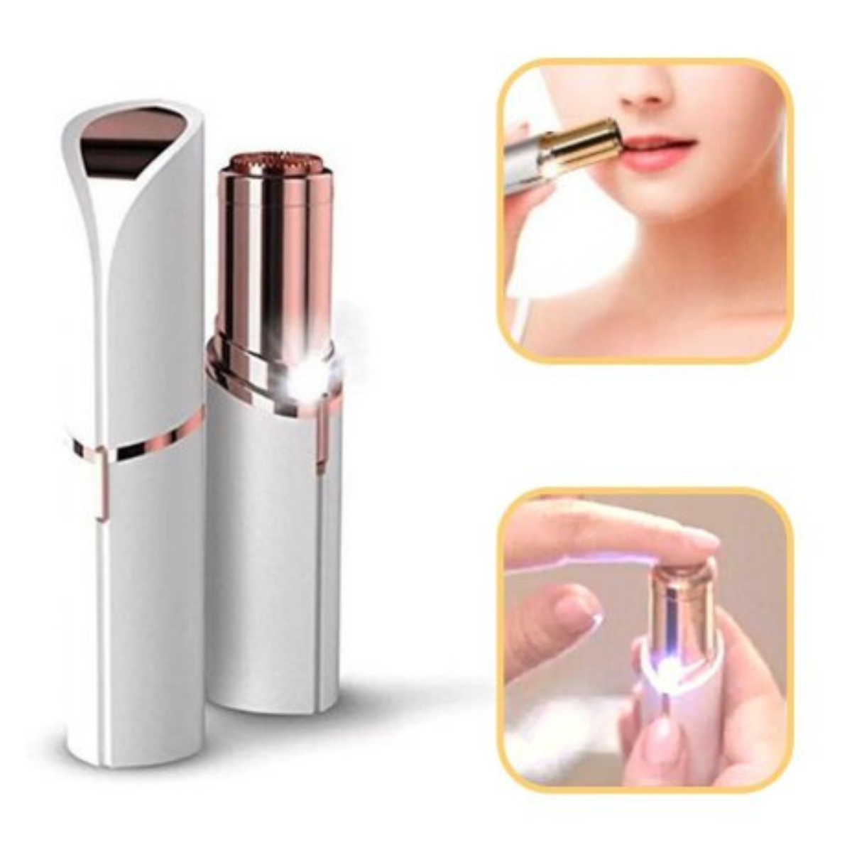Depiladora Facial Recargable con Luz LED
