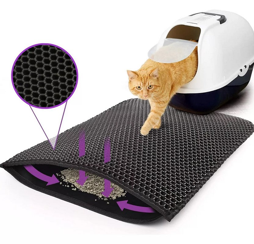 Alfombra Atrapa Arena para Gatos Doble Capa