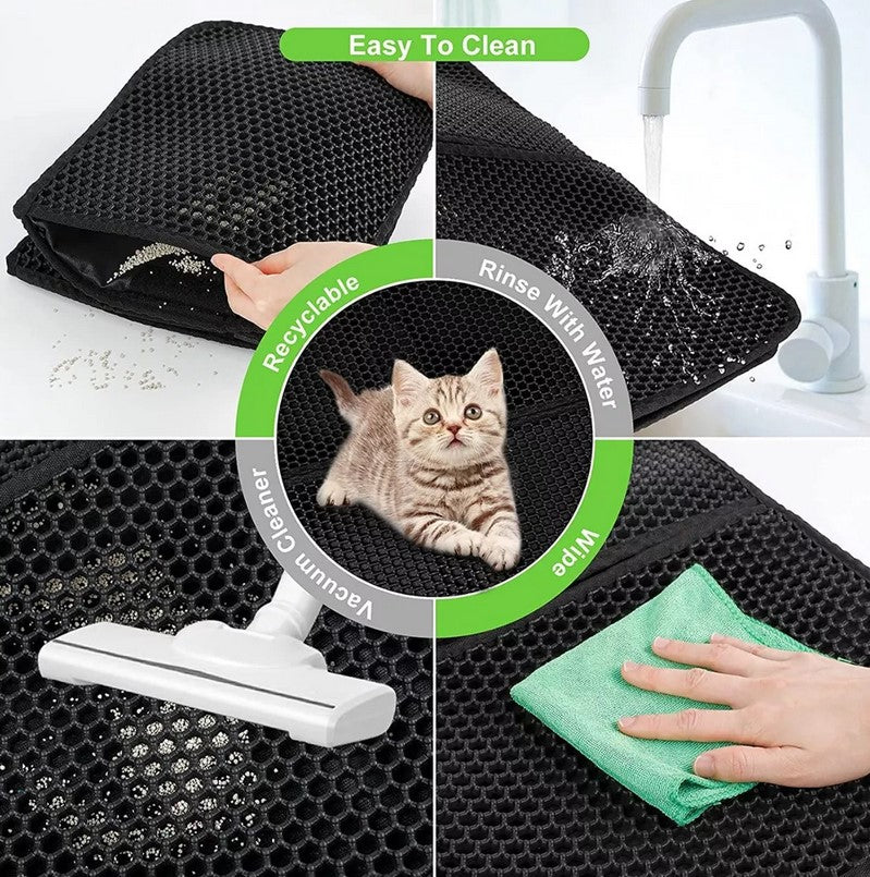Alfombra Atrapa Arena para Gatos Doble Capa