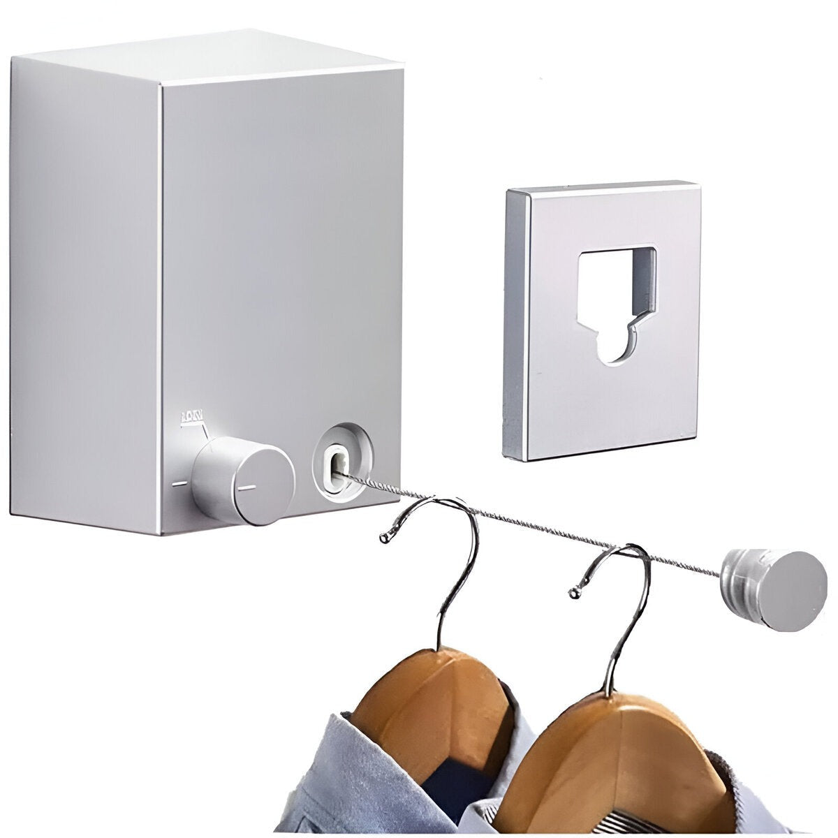 Tendedero de Ropa Retráctil de Pared