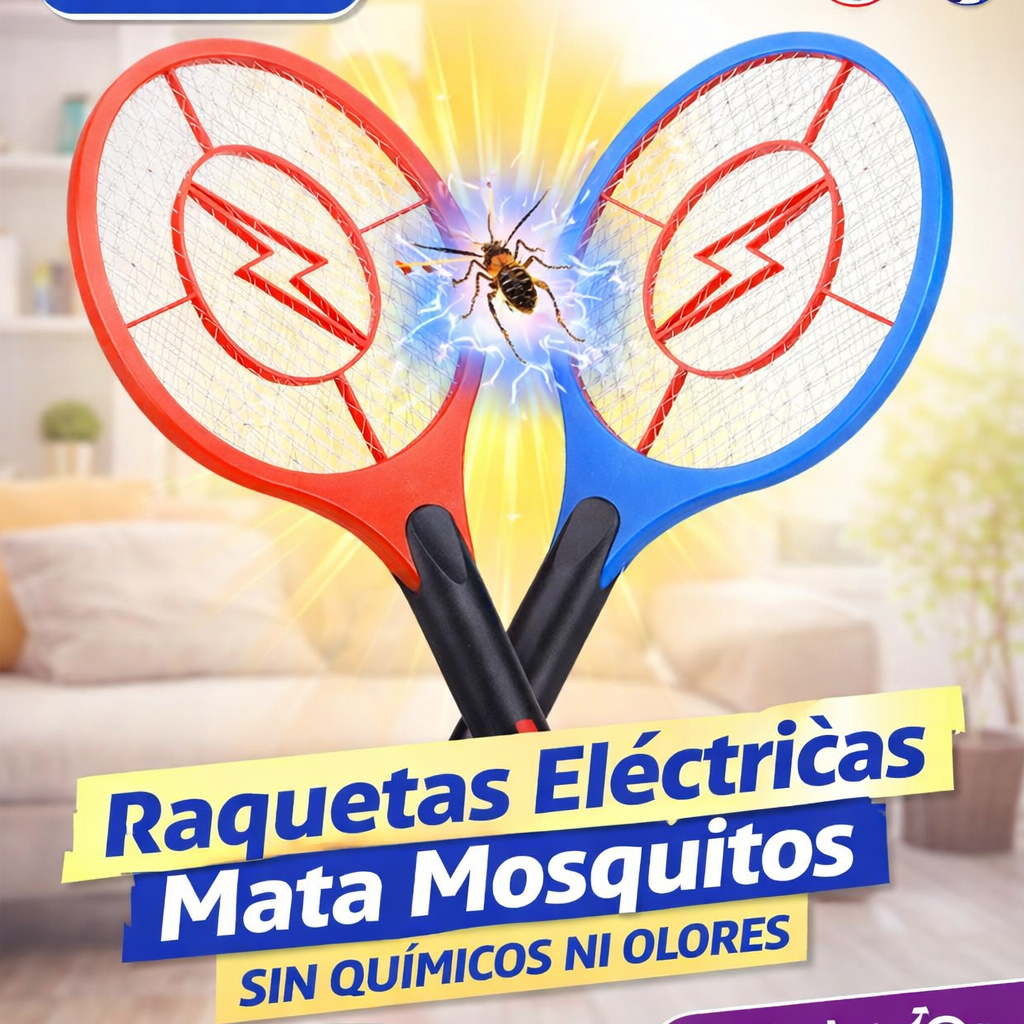 Raqueta Eléctrica Mata Zancudos Recargable