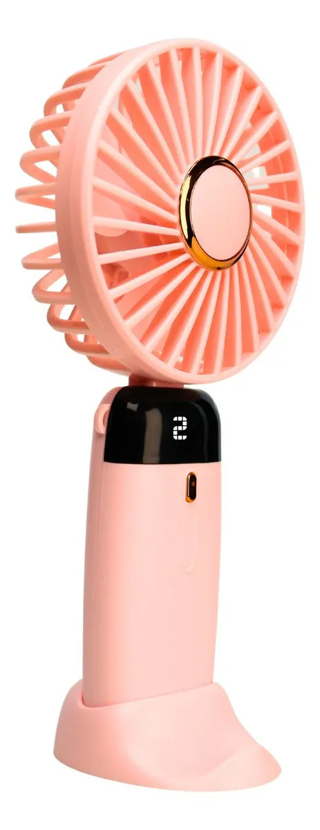 Ventilador de Mano Recargable con Pantalla LED