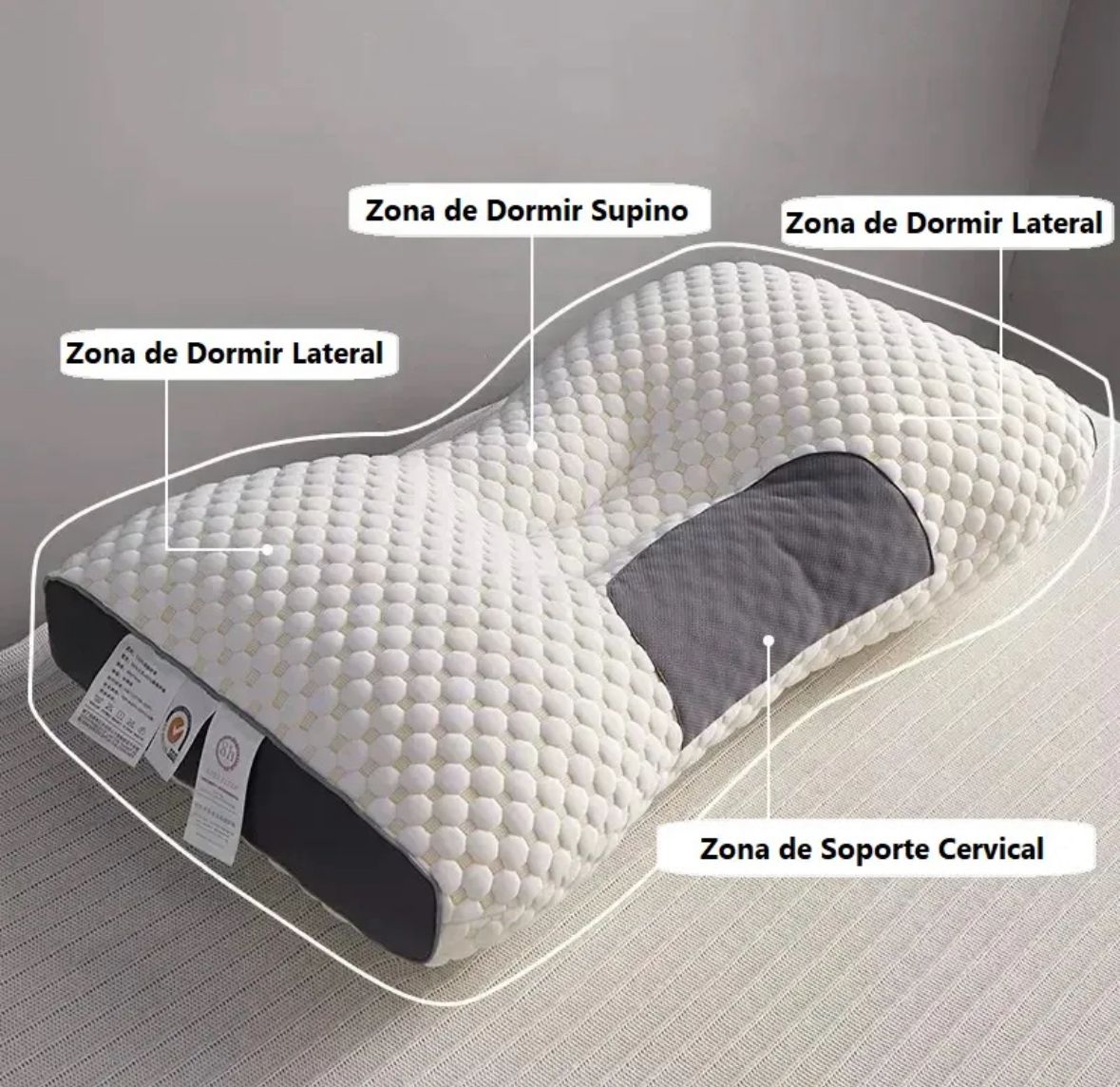 Almohada Cervical Ergonómica de Altura Ajustable