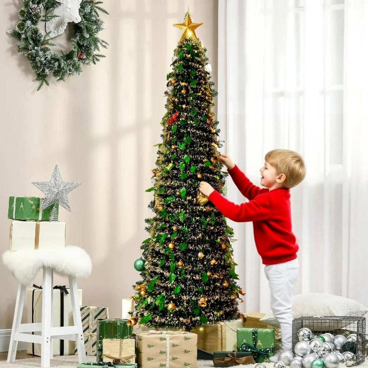 Árbol de Navidad Plegable 150 cm – Se Arma en Segundos – foto 2