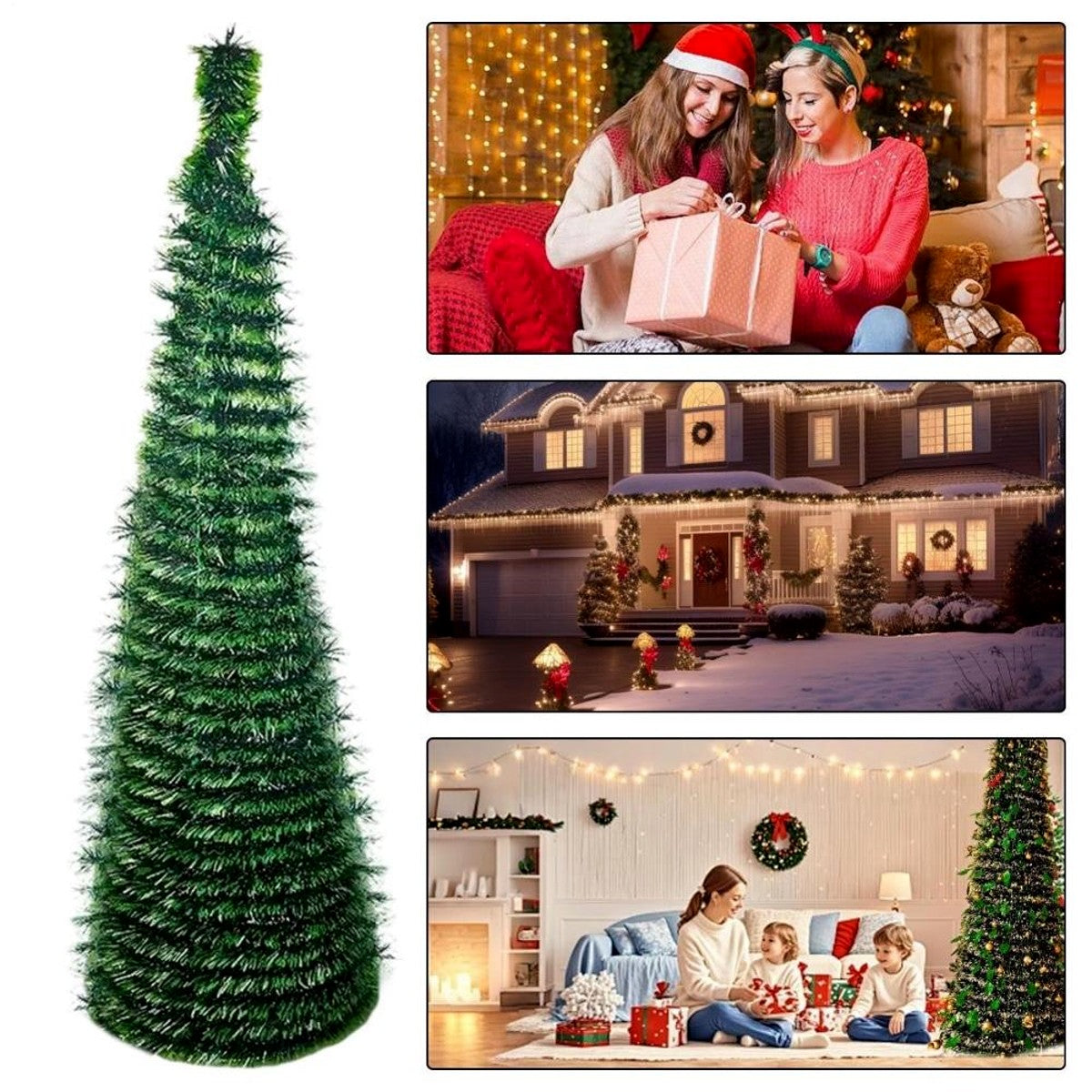 Árbol de Navidad Plegable 150 cm – Se Arma en Segundos – foto 6