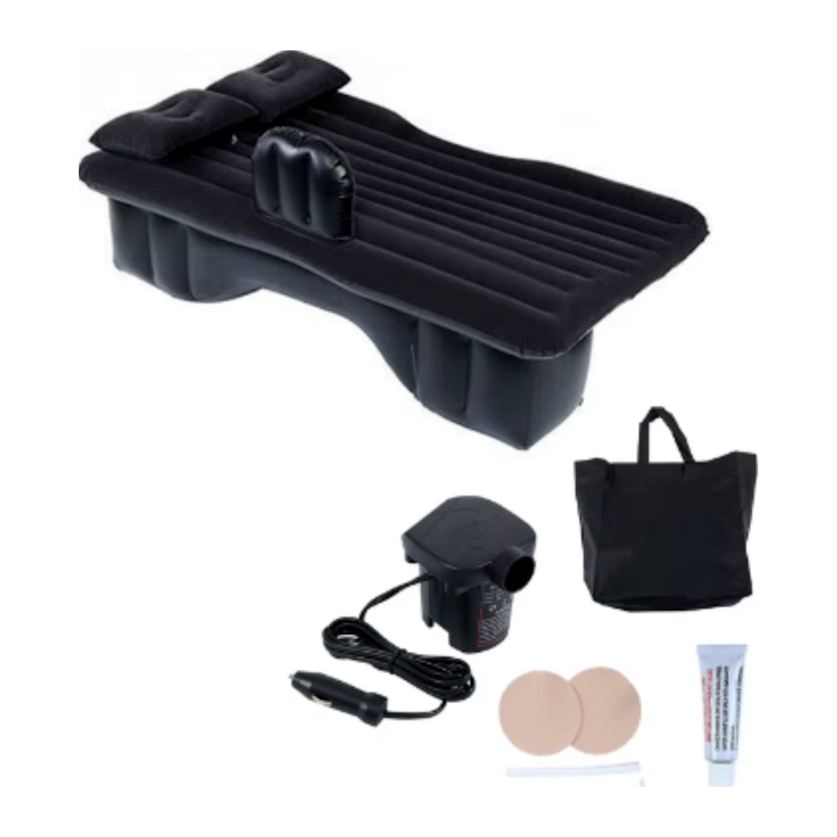 Colchón Inflable para Auto con Inflador 12 V y 2 Almohadas – foto 2