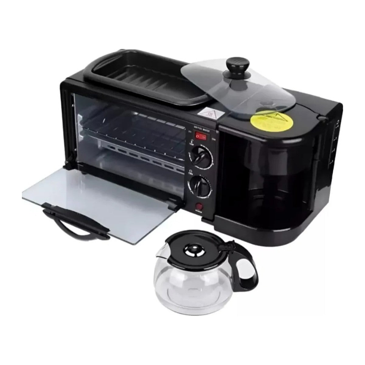 Horno Eléctrico 3 en 1 para Desayuno: Horno, Cafetera y Plancha – foto 2