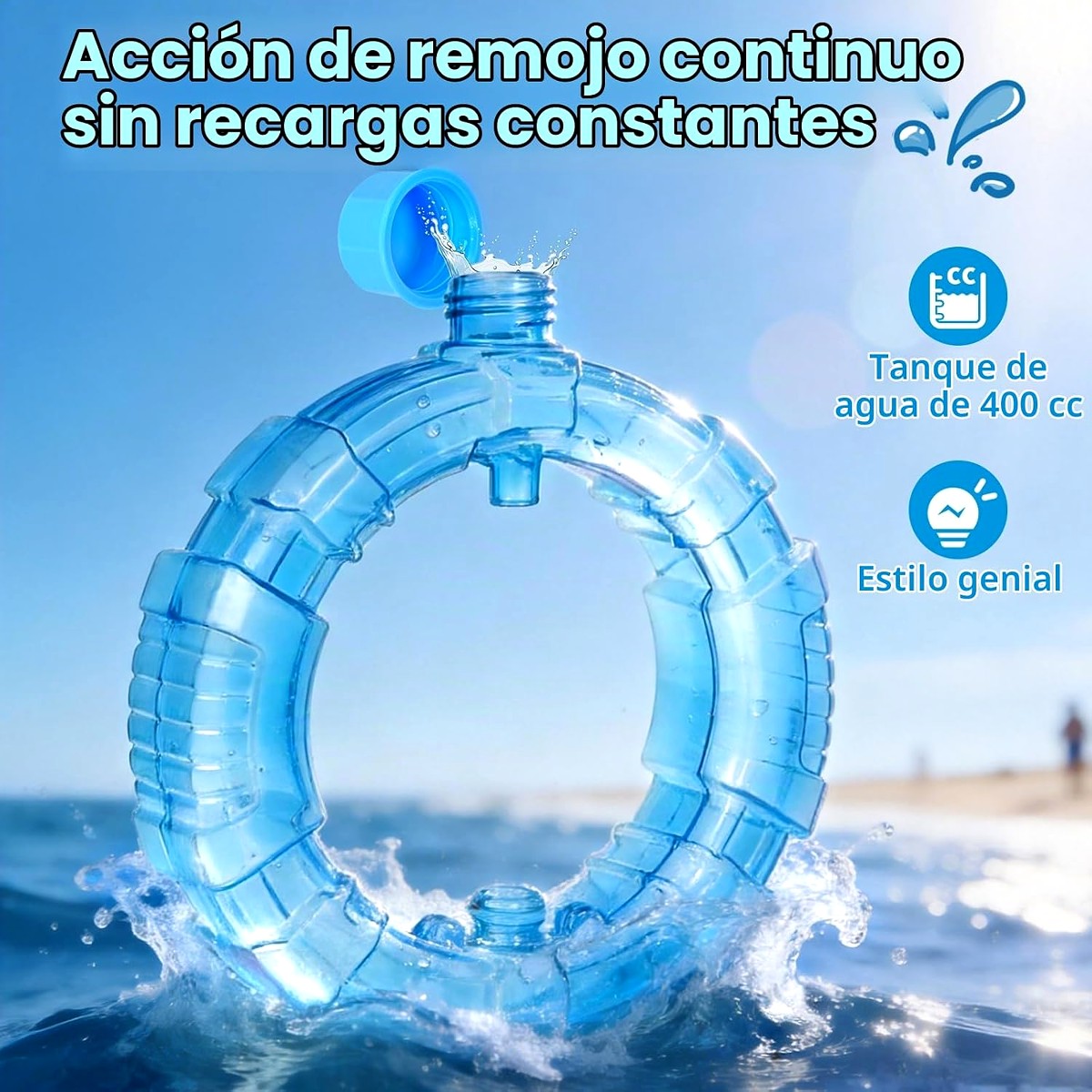 Pistola de Agua Eléctrica Automática con Luces – Alcance 8 m – foto 5